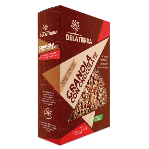 distribuidora alimentos Snacks De La Tierra Uruguay granola con chocolate